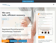 Tablet Screenshot of focusphysiotherapy.com